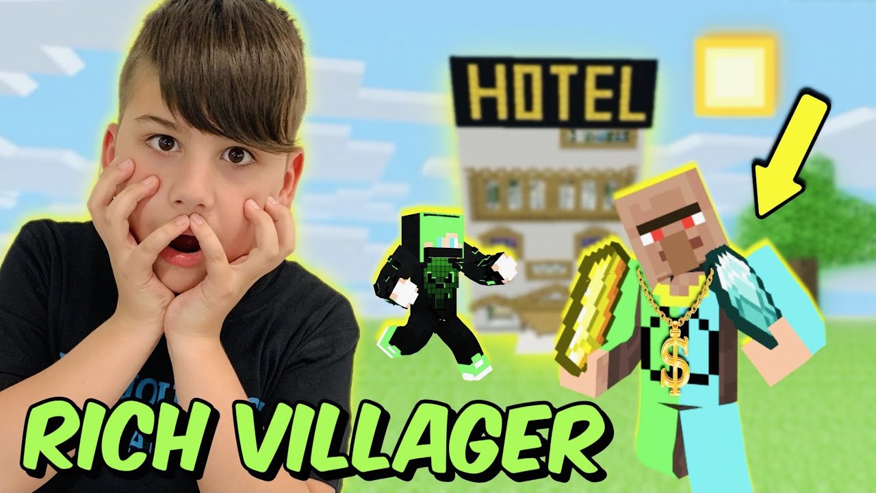 Ο RICH VILLAGER ΘΕΛΕΙ ΝΑ ΑΓΟΡΑΣΕΙ ΟΛΟΙ ΤΗΝ ΠΟΛΗ ΜΑΣ ΣΟΚ MINECRAFT FAMOUS GAMES 