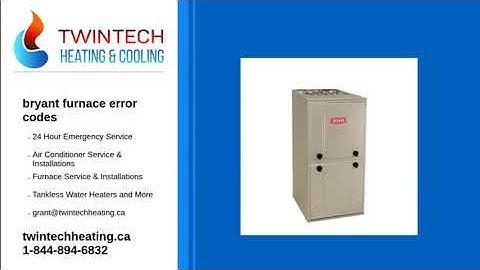 bryant furnace error codes