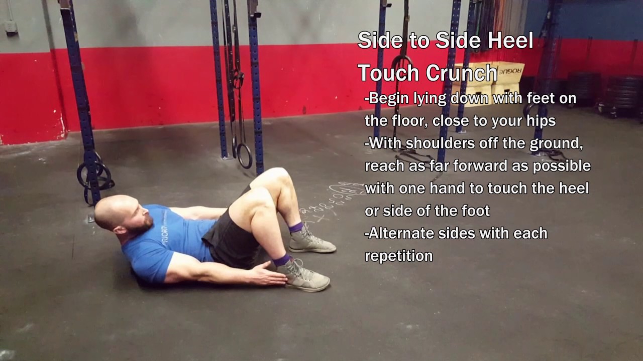 Side to Side Heel Touch Crunch - YouTube