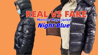 Real vs Fake Moncler Maya Jacket Navy + NFC TEST