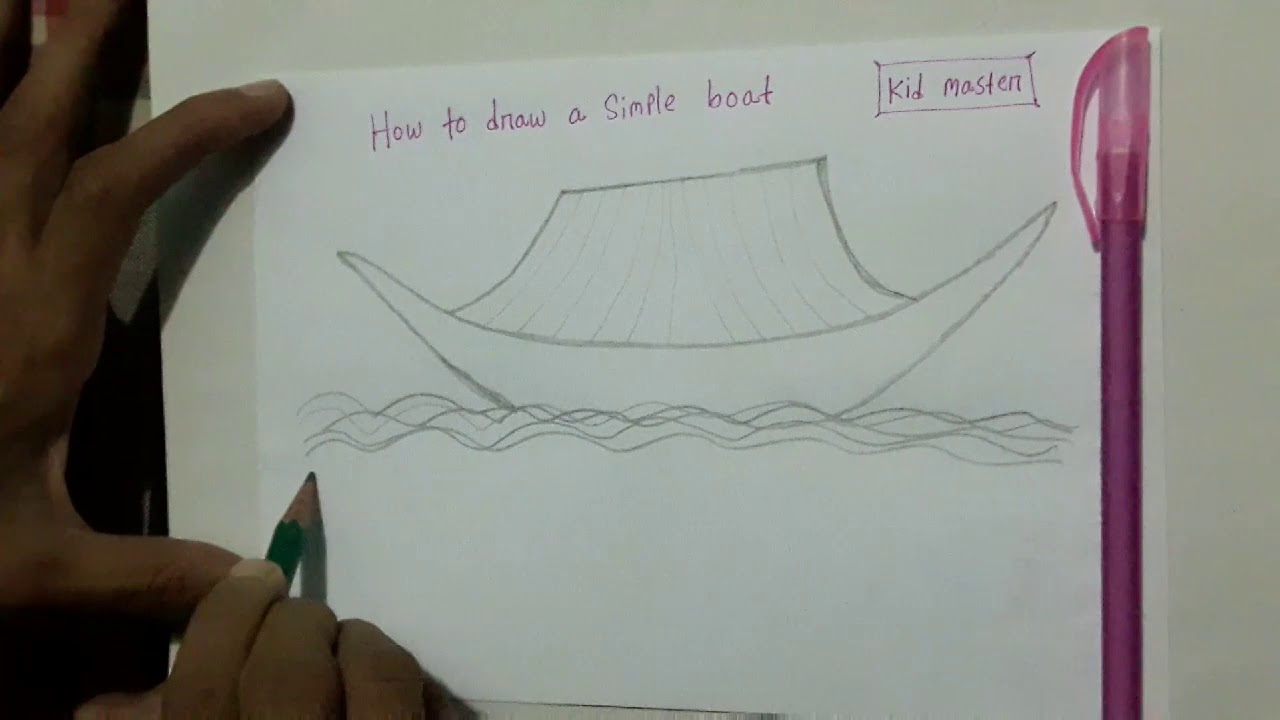 How to draw a boat for kid. - YouTube