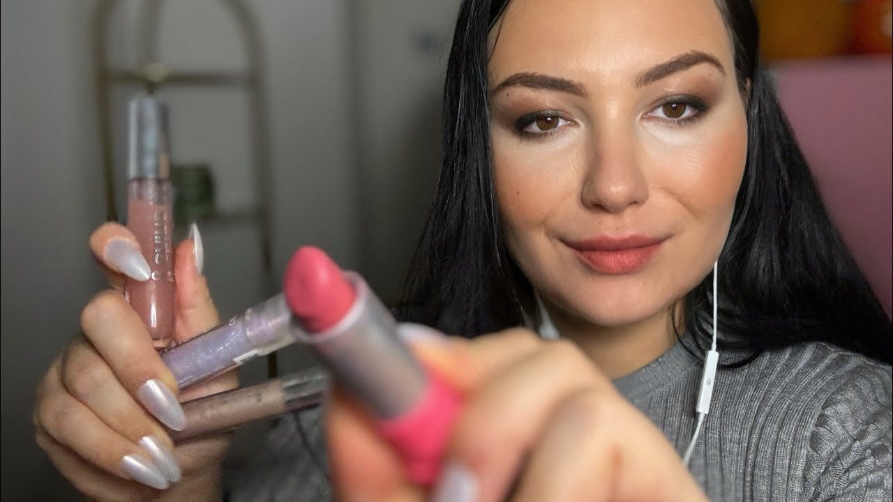 Asmr in Romana - Colecția de rujuri 👄💄#asmrsounds #asmr #asmrvideo #mouthsounds #lipstick #relaxing 