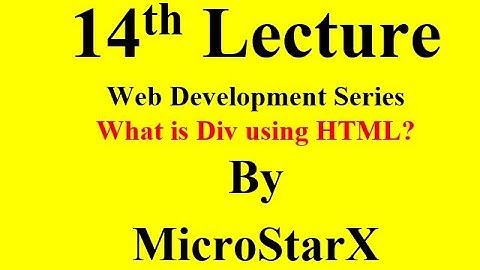 How Use Div Tag In HTML in Urdu?