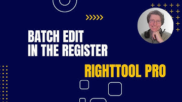 RightTool PRO: Batch Edit & Unreconcile In Register