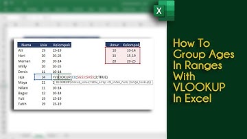 How To Group Ages In Ranges With VLOOKUP In Excel