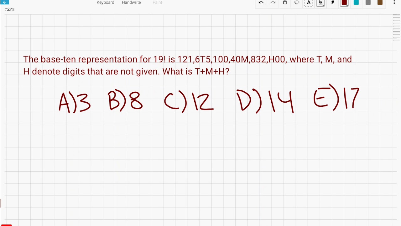 AMC 10B 2019 14 Problem and Solution YouTube