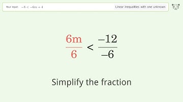 Solving Linear Inequalities: -8 is Smaller Than -6m+4