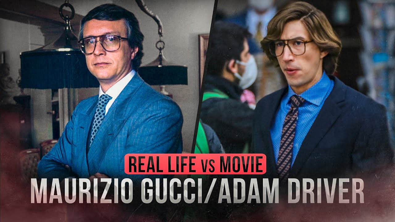 Adam Driver VS Maurizio Gucci. Style Comparison. HOUSE OF GUCCI
