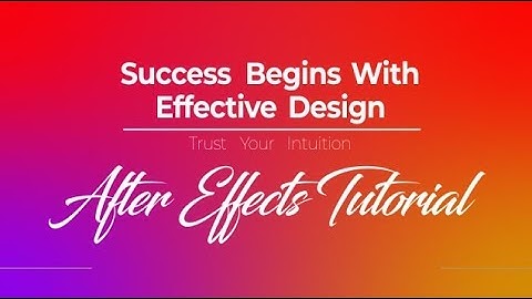 After effects tutorial - Understand adobe after effects track matte and trim paths