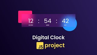 how to create digital clock using html css & javascript | display time using javascript