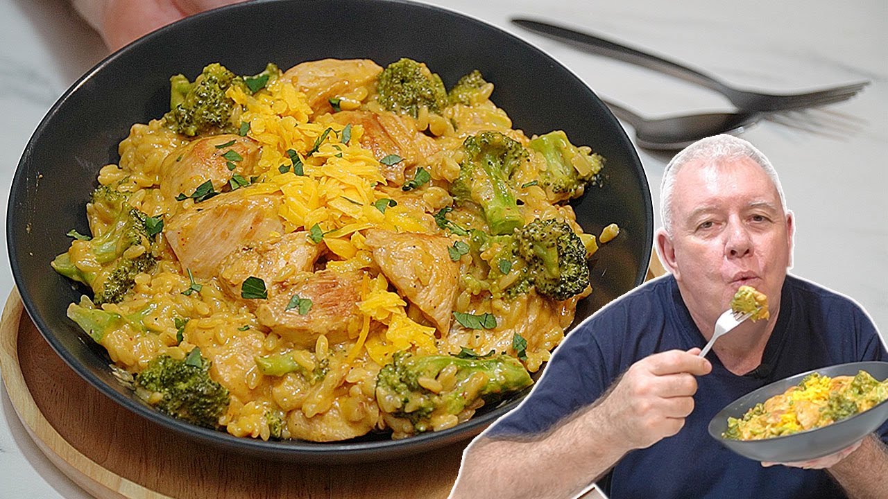 Creamy Broccoli Cheddar Chicken Orzo – A One Pan Dinner Favourite