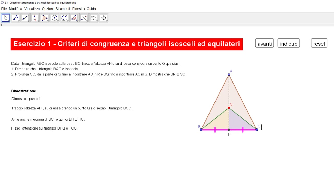 Esercizio n.1 - problema di riepilogo sui criteri di congruenza