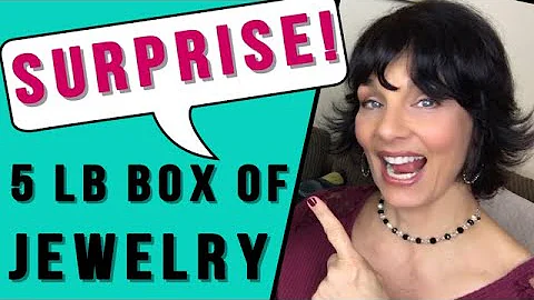 SUPRISE! 5 lbs ThredUp Jewelry Haul Unboxing | Goodwill Blue Box Jewelry Jar to Resell on Ebay 2020