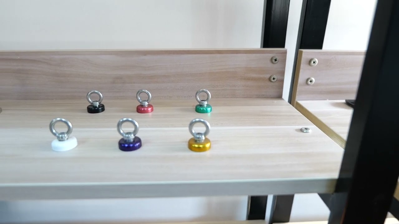 A Showcase of  Fishing Magnets of Various Specifications and Colors