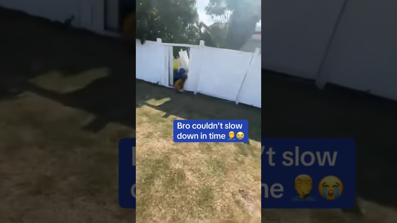 WATCH: He went through the fence at football practice 😳😱 #shorts