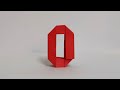 Origami 3d number 0 tutorial