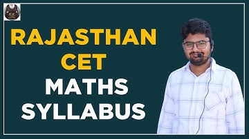 RAJASTHAN CET MATHS SAYLLABUS || By K K SHARMA SIR