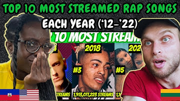 REACTION TO TOP 10 MOST Streamed Rap Songs OF EVERY YEAR! (2012-2022) | FIRST TIME WATCHING