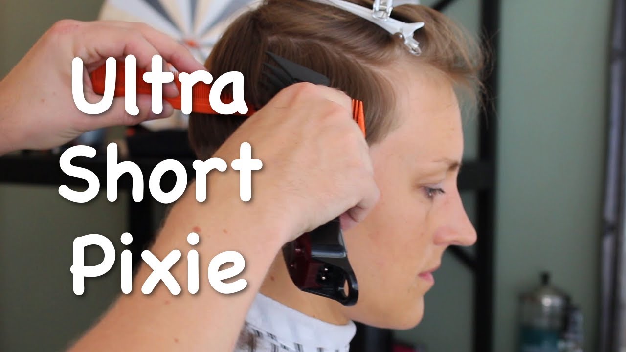 Kiki's awesome ultra short clippered pixie! (or a crop) YouTube