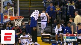 Information Stephen Curry limps to locker room after JaVale McGee falls on leg | ESPN Update