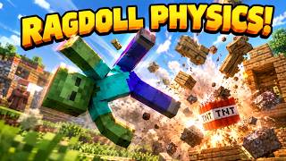Physics Pro Add-On - RAGDOLL Physics in Minecraft Bedrock! (No Commentary Gameplay)