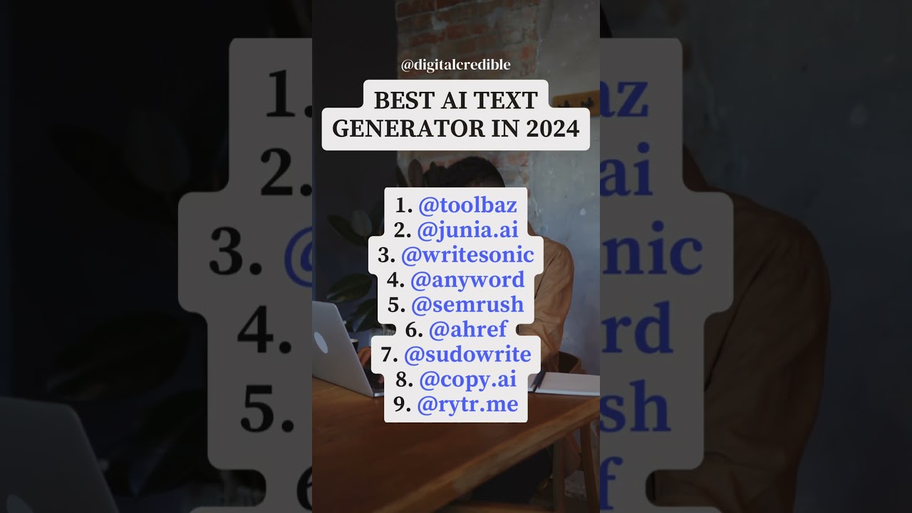 The Best Ai Text Generator For 2024 #aitools