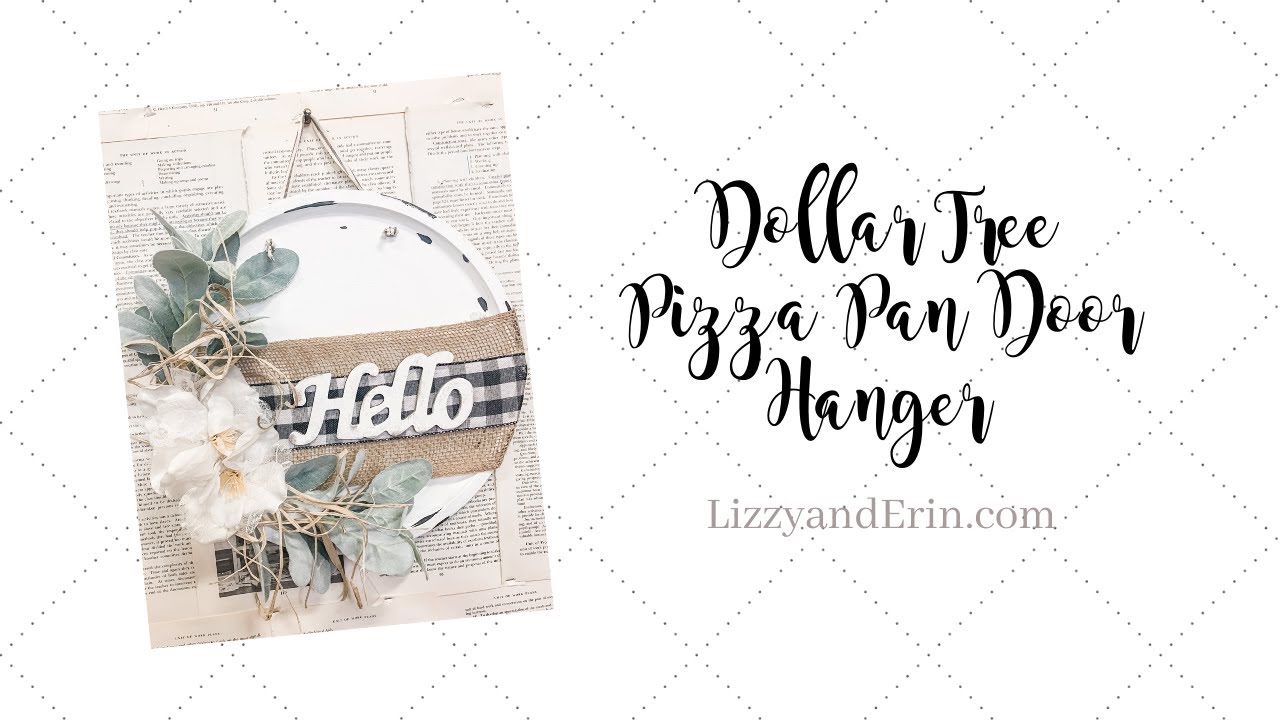 Dollar Tree Pizza Pan Door Hanger - YouTube