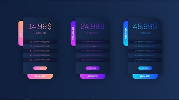 Pricing Cards with HTML and CSS / How to Create Pricing Cards with HTML and CSS