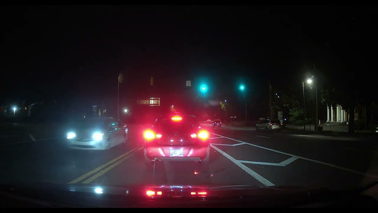 Driving Nashville City at Night | Traffic Sounds | 5 Minute White