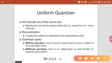 Uniform and Adaptive Quantization