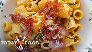 Download lagu Pumpkin Rigatoni With Crispy Prosciutto: Get Laura Vitale's Recipe