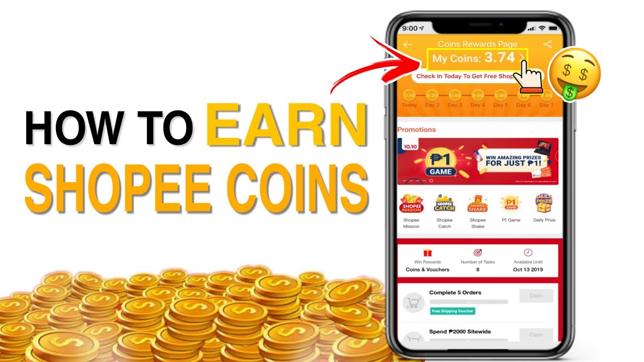 How to EARN SHOPEE COINS + 100 PESOS FREE | Shopee Coins Hack