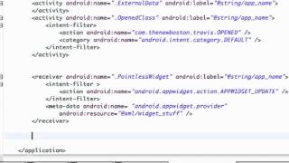 Android Application Development Tutorial   161   Setting up Widget Configuration Activity   YouTube