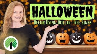 5 Ways To Use DOLLAR TREE Signs For CLASSIC Halloween Decor