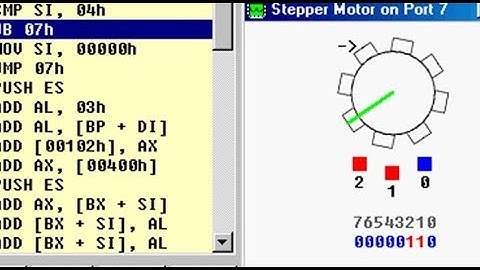stepper motor assembly 8086 source code | 8086 processor