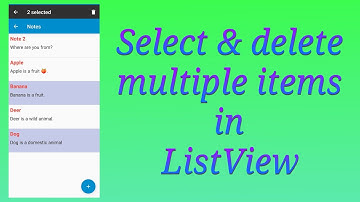 Select and delete multiple items in a list.