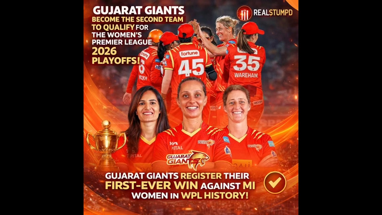 Gujarat Giants Become The Second Team To Qualify For The WPL 2026 Playoffs!  
