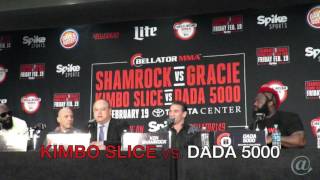 Kimbo Slice to Dada 5000 "You Got Baby Nuts" at Bellator 149 Press Conference