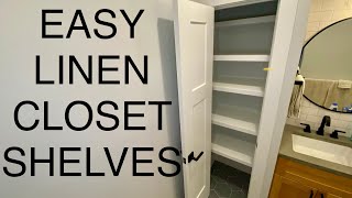 DIY Closet Shelves. Fast, Cheap and Easy!