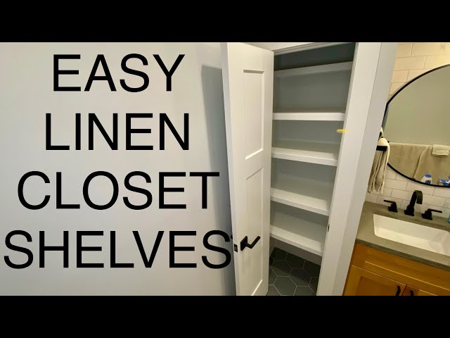 DIY Floating Shelves in Linen Closet – Casa Watkins Living