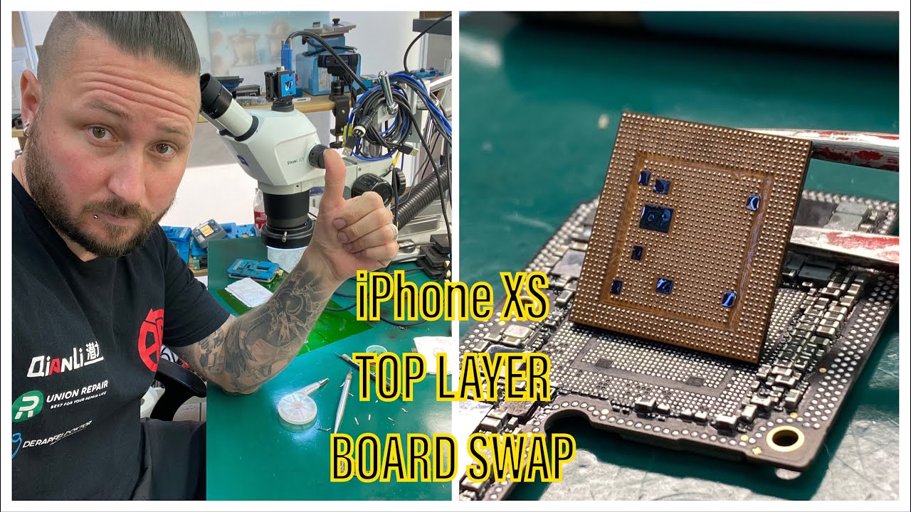 MASTERWORK - iPHONE XS STUCK AT 30 mA - CPU DISCONNECTED - TOP LAYER BOARD SWAP - ICC PRO
