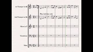 The Star Spangled Banner (Brass Quintet Sheet Music Score)