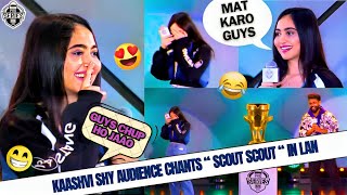 Kaashvi Shy 🙈 Audience Chants Scout Scout in Lan blushing 🤭