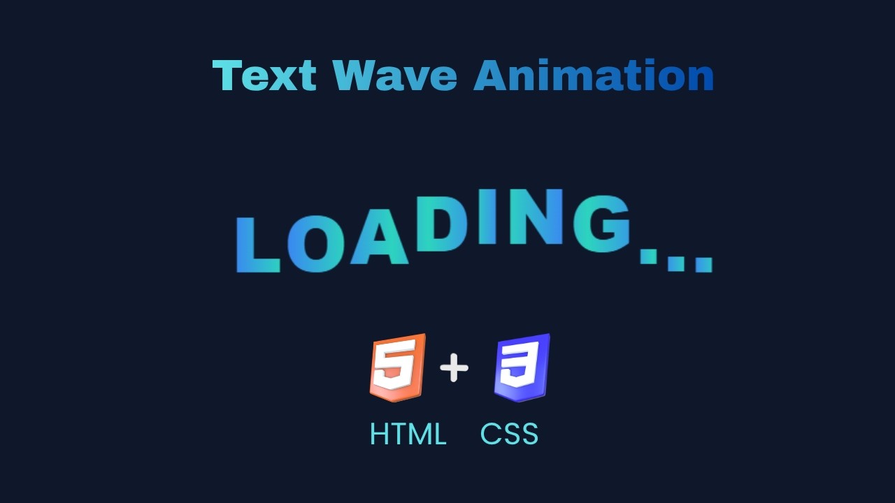 Text Wave Animation | HTML & CSS - YouTube