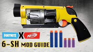 Nerf fortnite 6-sh review and mod ——short dart wheel and paint