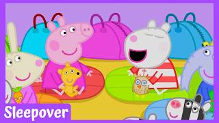 PEPPA'S PJ PARTY 🍕 Peppa Pig - The Sleepover 😴 Full Episode