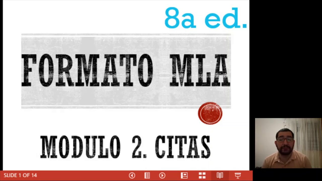 Estilo MLA 8va ed. Citas. Formato MLA 8, MLA Octava edición Modern Language  Association Handbook - YouTube