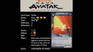 011 Gout of Flame Avatar the Legend of Aang TCG Quickstrike Master of Elements screenshot 5