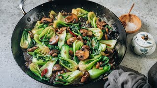 Bok Choy And Mushroom Stir Fry (Recipe)