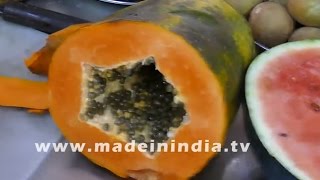 MAKING OF PAPAYA JUICE | HEALTHY STREET FOODS IN INDIA | MUMBAI STREET FOODS